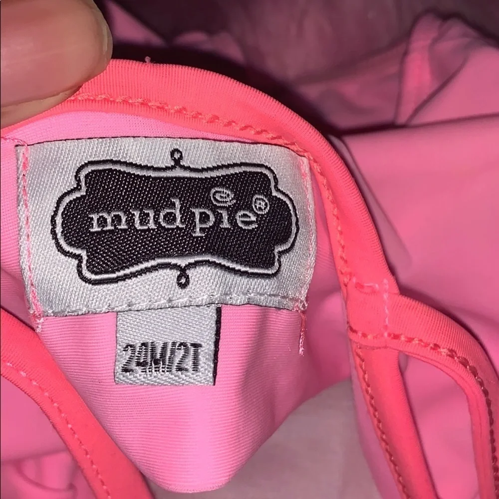 Mud pie pink flamigo bathing suit 24 …